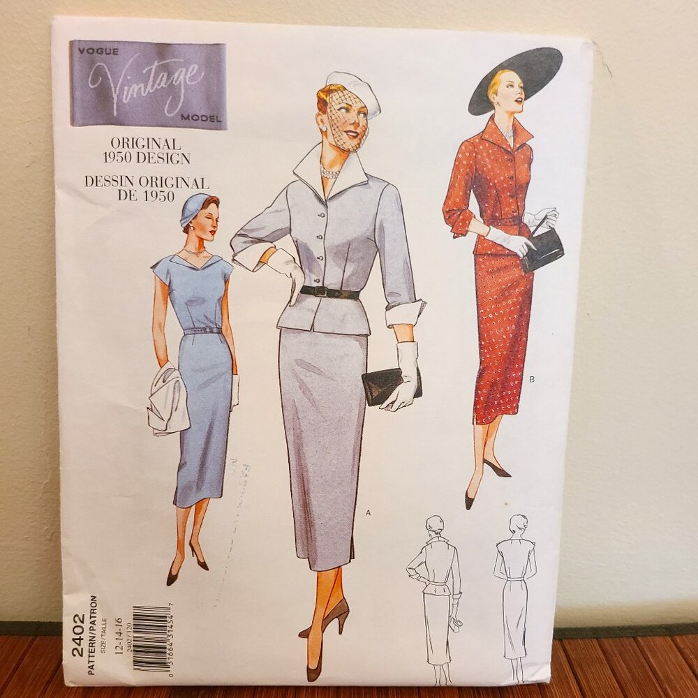 Vogue Vintage Original 1950's Design Pattern - Uncut